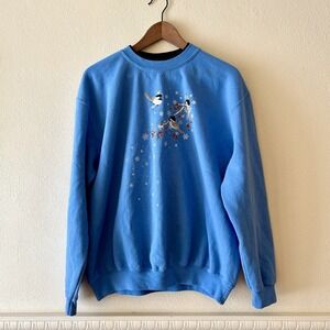 Top Stitch Heavyweight Sweatshirt Vintage Crewneck Embroidered Chickadee Snow XL